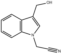 1H-INDOLE-1-ACETONITRILE, 3-(HYDROXYMETHYL)- Structure