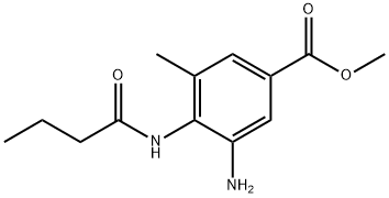 3-甲基-4-丁酰氨基-5-氨基苯甲酸甲酯, 675882-71-0, 结构式
