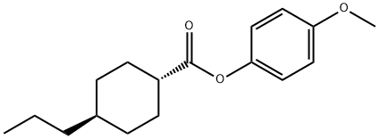 TRANS‐4‐プロピルシクロヘキサンカルボン酸4‐メトキシフェニル 化学構造式
