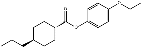 反式-4-丙基环己基甲酸 4-乙氧基苯酯, 67589-39-3, 结构式