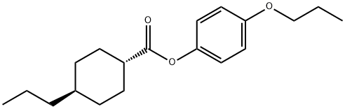 trans-4-propylcyclohexanecarboxylic acid 4-propoxyphenyl ester Struktur