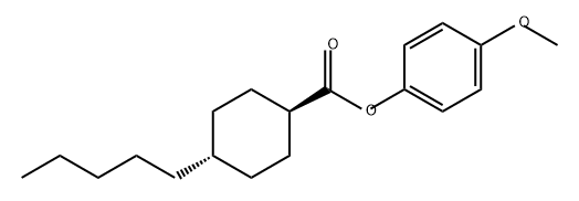 4β-ペンチル-1α-シクロヘキサンカルボン酸4-メトキシフェニル 化学構造式