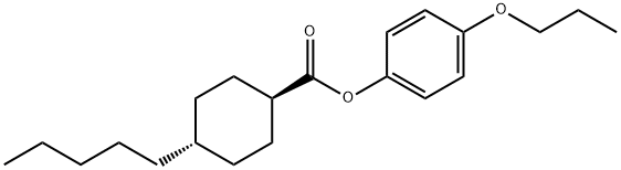 4α-ペンチル-1β-シクロヘキサンカルボン酸4-(プロピルオキシ)フェニル 化学構造式