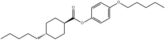 反式-4-戊基环己基甲酸 4-(戊氧基)苯酯,67589-55-3,结构式