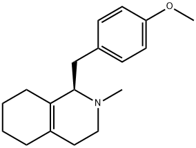(1R)-1-(4-メトキシベンジル)-2-メチル-1,2,3,4,5,6,7,8-オクタヒドロイソキノリン 化学構造式