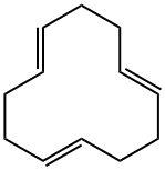(1E,5E,9E)-シクロドデカ-1,5,9-トリエン 化学構造式