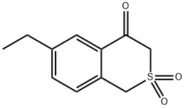 1H-2-BENZOTHIOPYRAN-4(3H)-ONE,6-ETHYL-,2,2-DIOXIDE(9CI), 676133-50-9, 结构式
