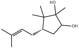 1,2-Cyclopentanediol, 1,5,5-trimethyl-4-(3-methyl-2-butenyl)-, (4S)- (9CI) Struktur