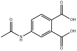 4-(アセチルアミノ)フタル酸 化学構造式