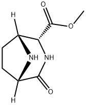 3,8-Diazabicyclo[3.2.1]octane-2-carboxylicacid,4-oxo-,methylester,(1R,2R,5S)-(9CI) Struktur