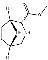 3,8-Diazabicyclo[3.2.1]octane-2-carboxylicacid,methylester,(1R,2R,5S)-(9CI) Structure