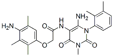 Acetamide,  N-[6-amino-1-(2,3-dimethylphenyl)-1,2,3,4-tetrahydro-3-methyl-2,4-dioxo-5-pyrimidinyl]-2-(4-amino-2,3,5-trimethylphenoxy)- Structure