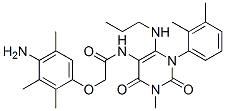 Acetamide,  2-(4-amino-2,3,5-trimethylphenoxy)-N-[1-(2,3-dimethylphenyl)-1,2,3,4-tetrahydro-3-methyl-2,4-dioxo-6-(propylamino)-5-pyrimidinyl]- Struktur