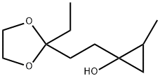 Cyclopropanol, 1-[2-(2-ethyl-1,3-dioxolan-2-yl)ethyl]-2-methyl- (9CI) Struktur