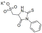 5-オキソ-1-フェニル-2-チオキソ-4-イミダゾリジンメタンスルホン酸カリウム 化学構造式