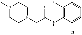 2',6'-ジクロロ-2-(4-メチルピペラジン-1-イル)アセトアニリド 化学構造式