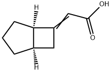 Acetic acid, (1R,5R)-bicyclo[3.2.0]hept-6-ylidene- (9CI) Struktur