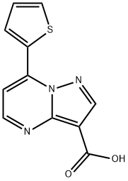7-(2-thienyl)pyrazolo[1,5-a]pyrimidine-3-carboxylic acid(SALTDATA: FREE) Struktur