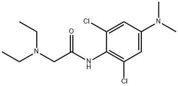 2',6'-ジクロロ-2-(ジエチルアミノ)-4'-(ジメチルアミノ)アセトアニリド 化学構造式
