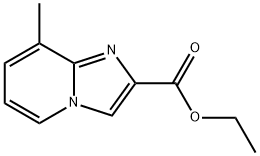 8-メチルイミダゾ[1,2-A]ピリジン-2-カルボン酸エチルエステル 化学構造式