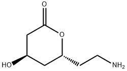 2H-Pyran-2-one, 6-(2-aminoethyl)tetrahydro-4-hydroxy-, (4R,6R)- (9CI) Struktur