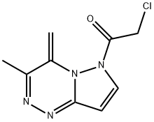 6-(Chloroacetyl)-4,6-dihydro-3-methyl-4-methylenepyrazolo[5,1-c][1,2,4]triazine Structure