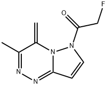 6-(Fluoroacetyl)-4,6-dihydro-3-methyl-4-methylenepyrazolo[5,1-c][1,2,4]triazine Structure