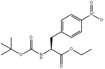 (S)-ethyl 2-(tert-butoxycarbonylaMino)-3-(4-nitrophenyl)propanoate 化学構造式
