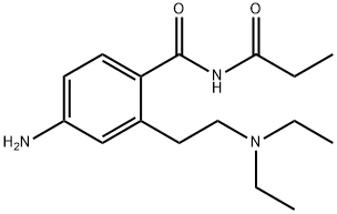 N-[2-(ジエチルアミノ)エチル]-4-[(1-オキソプロピル)アミノ]ベンズアミド 化学構造式