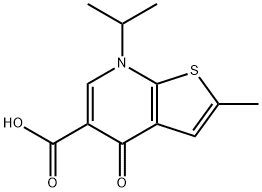 7-(1-METHYLETHYL)-4-OXO-2-METHYL-4,7-DIHYDROTHIENO[2,3-B]PYRIDINE-5-CARBOXYLIC ACID Struktur