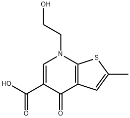 7-(3-HYDROXYPROPYL)-2-METHYL-4-OXO-4,7-DIHYDROTHIENO[2,3-B]PYRIDINE-5-CARBOXYLIC ACID Struktur