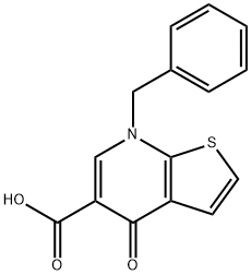7-BENZYL-4-OXO-4,7-DIHYDROTHIENO[2,3-B]PYRIDINE-5-CARBOXYLIC ACID Struktur