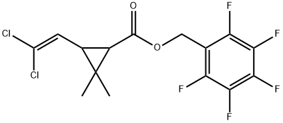 2,3,4,5,6-pentafluorobenzyl 3-(2,2-dichlorovinyl)-2,2-dimethylcyclopropanecarboxylate 结构式