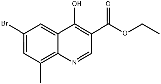 6-BROMO-4-HYDROXY-8-METHYLQUINOLINE-3-CARBOXYLIC ACID ETHYL ESTER, 67643-31-6, 结构式