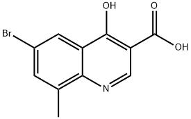 6-溴-4-羟基-8-甲基喹啉-3-羧酸, 67643-46-3, 结构式
