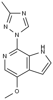 4-甲氧基-7-(3-甲基-1H-1,2,4-噻唑-1-基)-1H-吡咯并[2,3-C]吡啶, 676491-46-6, 结构式