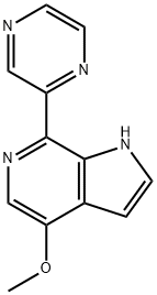 1H-Pyrrolo[2,3-c]pyridine, 4-Methoxy-7-(2-pyrazinyl)- Struktur