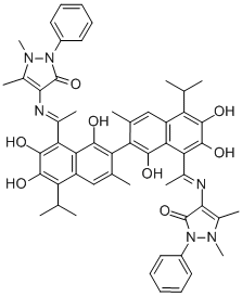 Gossypolidenethiocarbamide Struktur