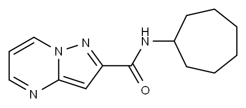 Pyrazolo[1,5-a]pyrimidine-2-carboxamide, N-cycloheptyl- (9CI) Struktur