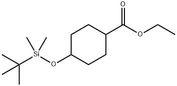 Cyclohexanecarboxylic acid, 4-[[(1,1-diMethylethyl)diMethylsilyl]oxy]-, ethyl ester Structure