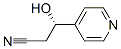 4-Pyridinepropanenitrile,beta-hydroxy-,(betaS)-(9CI) Structure