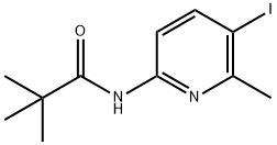 N-(5-ヨード-6-メチル-ピリジン-2-イル)-2,2-ジメチル-プロピオンアミド 化学構造式