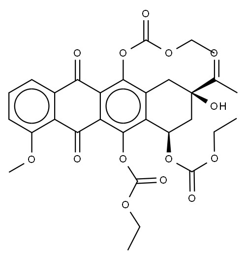 6,10,11-Triethylcarbonate DaunoMycinone Struktur