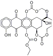 6,10,11-Triethylcarbonate-1-deMethyl DaunoMycinone Struktur
