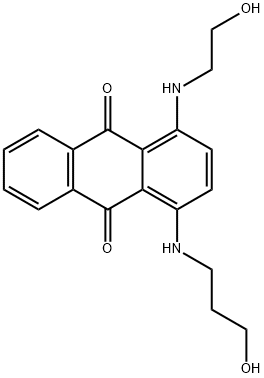 1-[(2-hydroxyethyl)amino]-4-[(3-hydroxypropyl)amino]anthraquinone Struktur