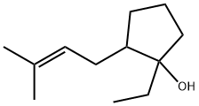 1-ethyl-2-(3-methylbut-2-enyl)cyclopentan-1-ol 结构式