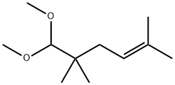 6,6-ジメトキシ-2,5,5-トリメチル-2-ヘキセン 化学構造式