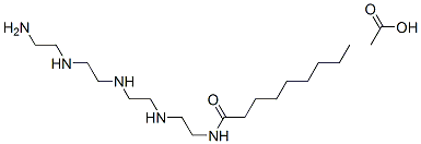 N-[2-[[2-[[2-[(2-aminoethyl)amino]ethyl]amino]ethyl]amino]ethyl]nonanamide monoacetate Struktur
