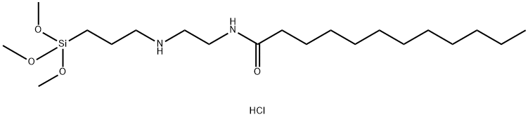 N-[2-[[3-(trimethoxysilyl)propyl]amino]ethyl]lauramide monohydrochloride Struktur