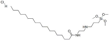 N-[2-[[3-(trimethoxysilyl)propyl]amino]ethyl]stearamide monohydrochloride Struktur